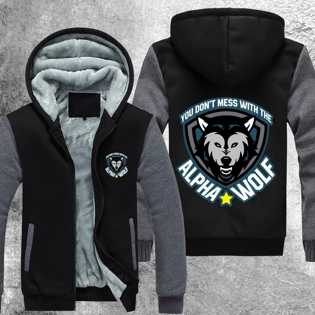 Alpha Wolf - V2 Fleece Jacket Grey / S