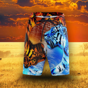 Yin Yang Fire & Ice Tiger Beach Shorts S Short