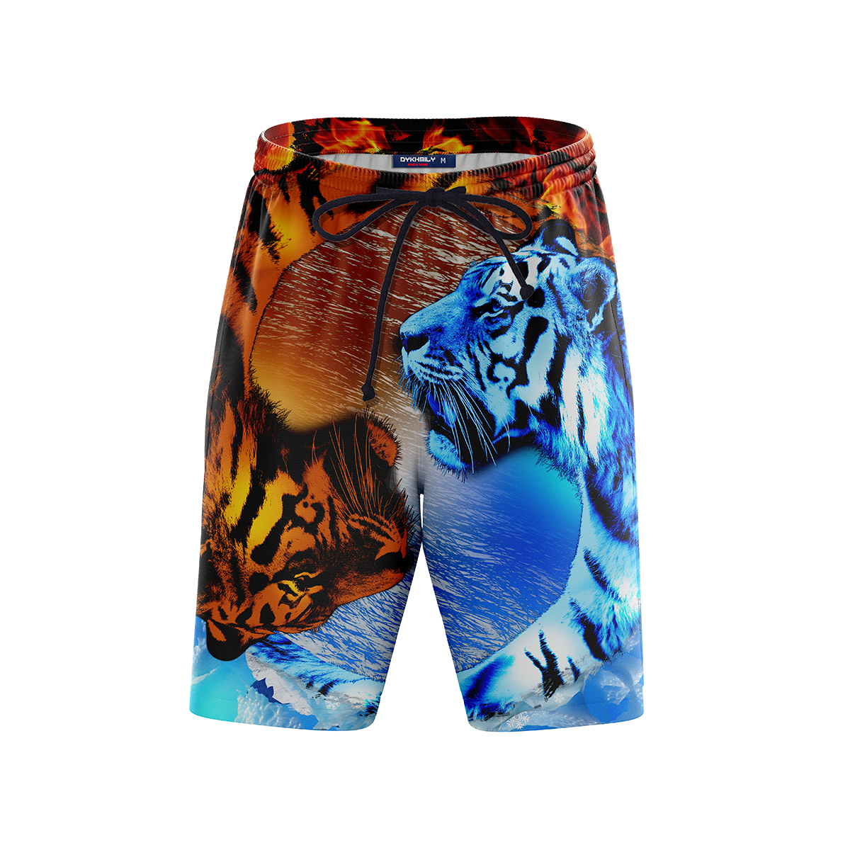 Yin Yang Fire & Ice Tiger Beach Shorts Short