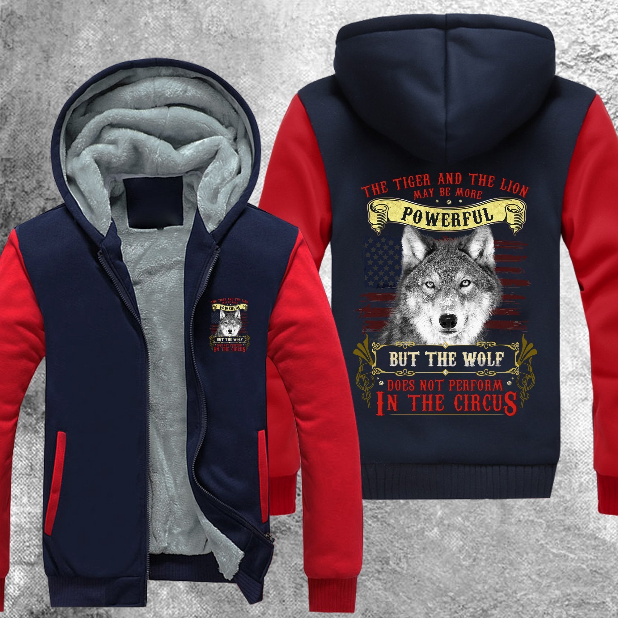 Wolf Does Not Perform In The Circus Fleece Jacket Red / S