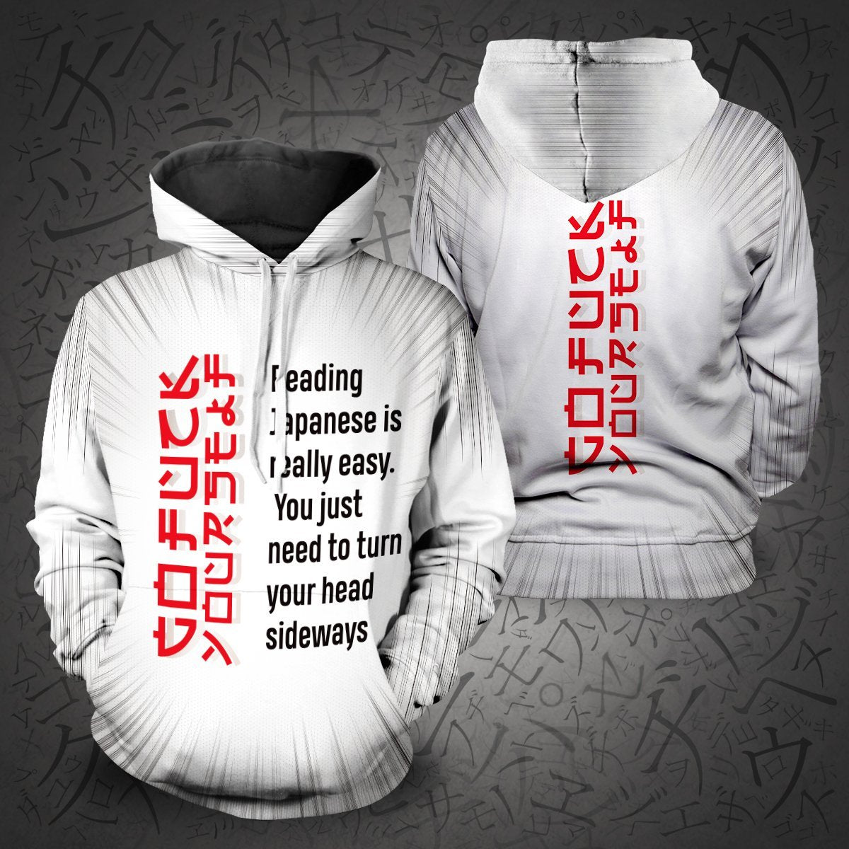 Learn Japanese Unisex Pullover Hoodie S / White