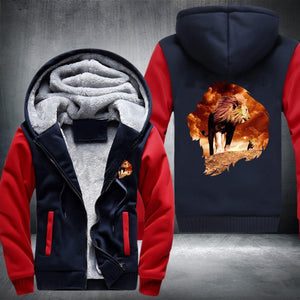 King Lion Fleece Jacket Red / S