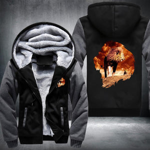 King Lion Fleece Jacket Grey / S