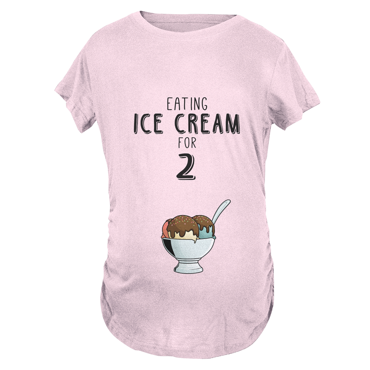 Eating Ice Cream For 2 Maternity T-Shirt