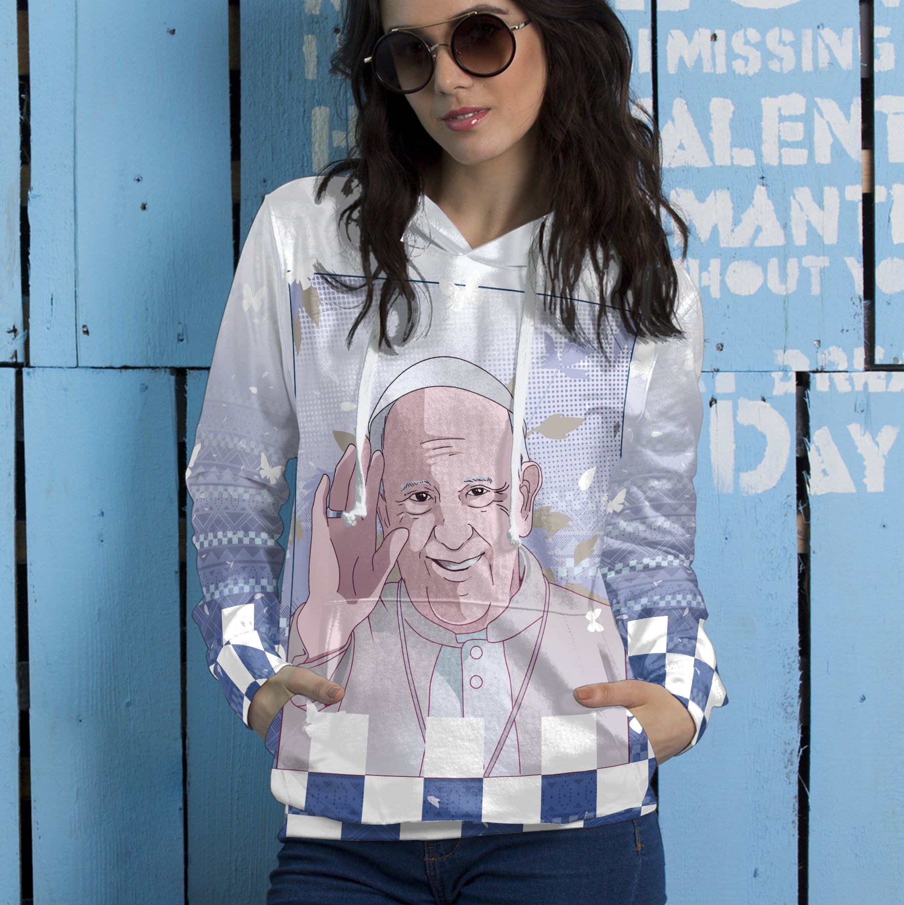 Pope Francis Anime Unisex Pullover Hoodie