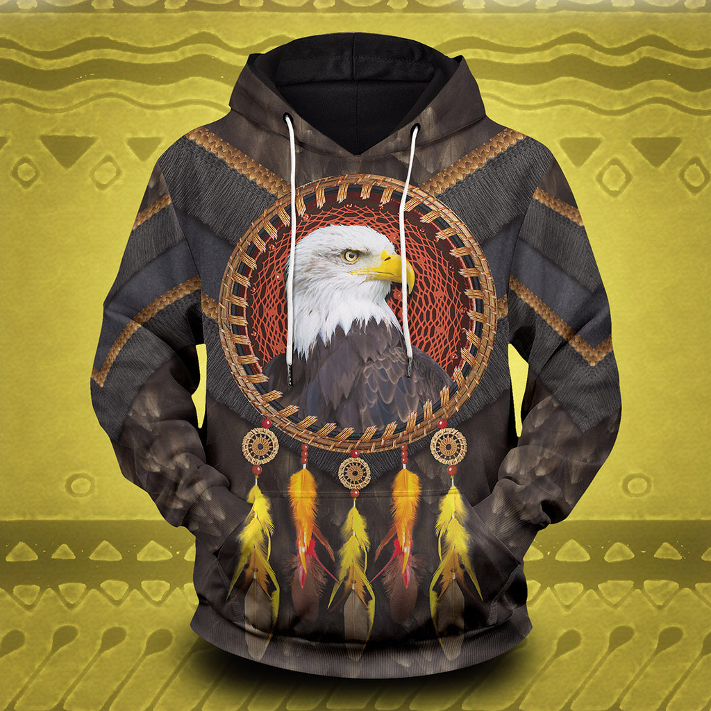 Tribal Eagle Dream Catcher Unisex Pullover Hoodie