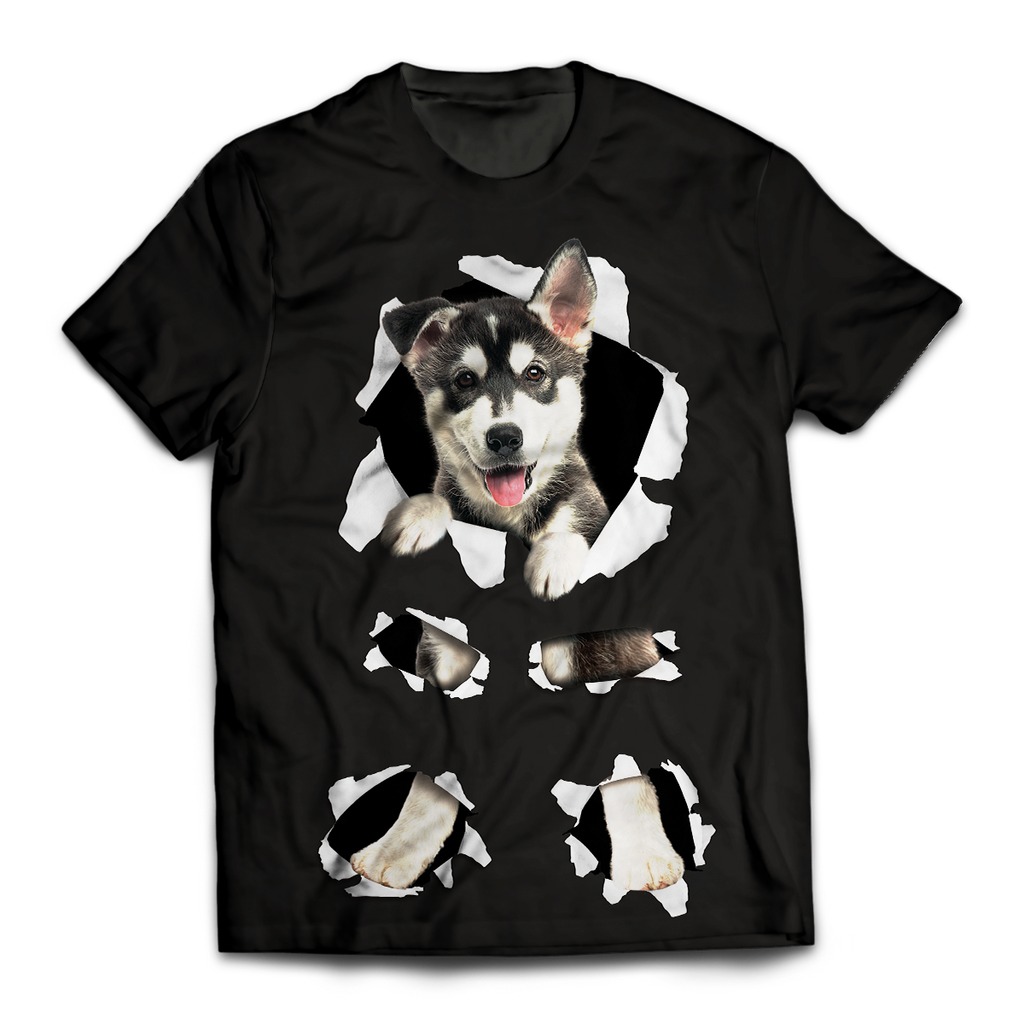 Husky-Torn Unisex T-Shirt