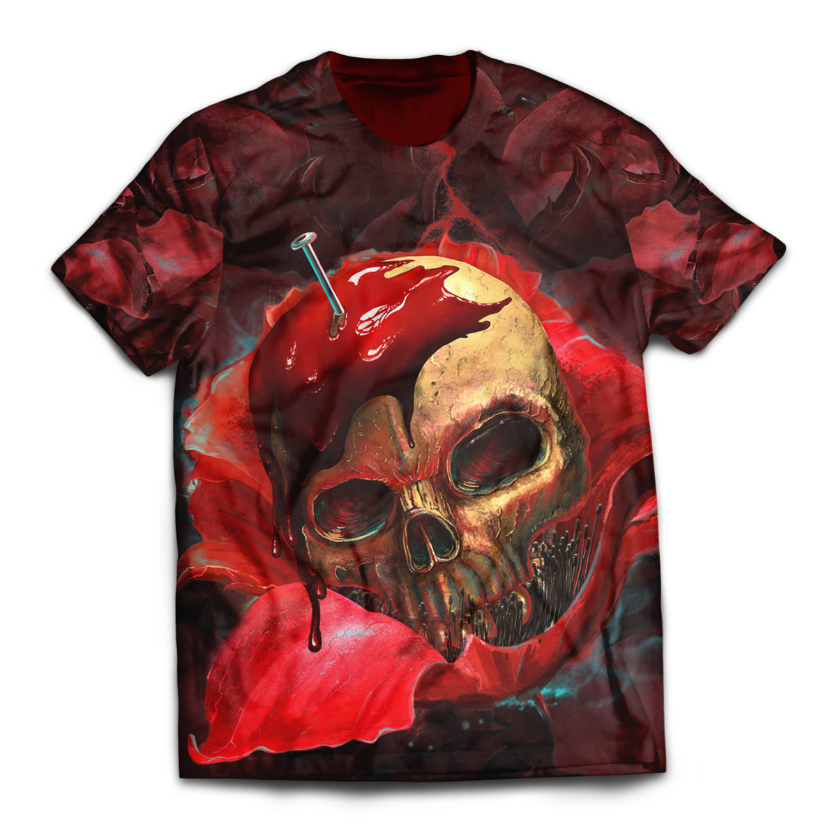 Skull In Red Unisex T-Shirt