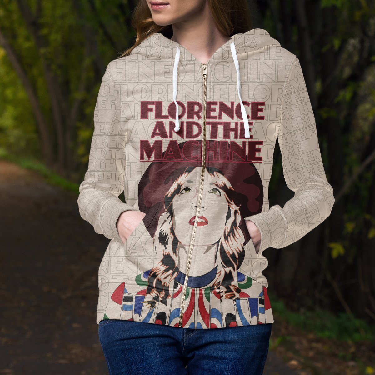 Florence & The Machine Unisex Zipped Hoodie S Zip